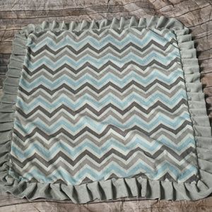 *SALE* DELORE baby blanket chevron zigzag 35"x36"